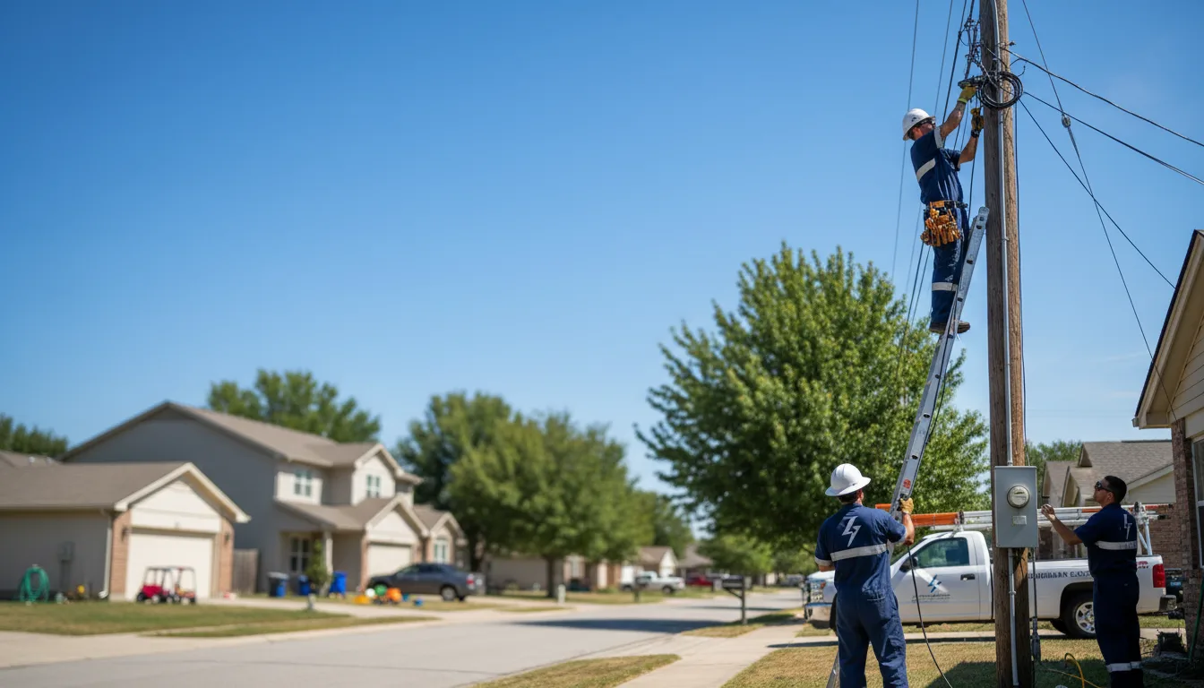 Residential electrician providing installation services in Thayer, IA